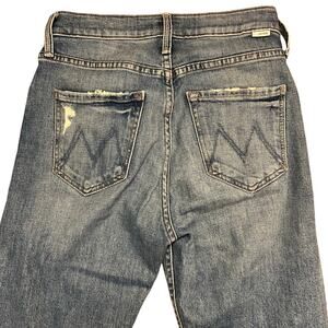 Mother The Tomcat Ankle Distressed Light Wash Denim Jeans Size 25